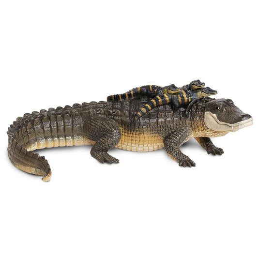 Safari Ltd - Alligator med ungar (stor modell)