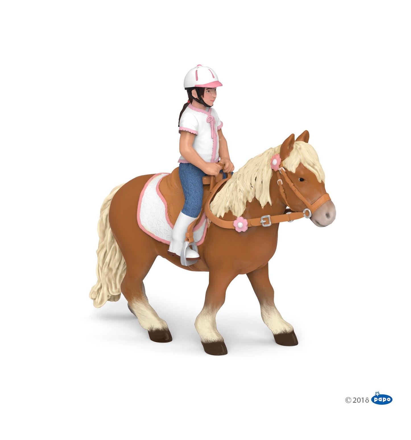 Papo - Shetlandsponny med sadel