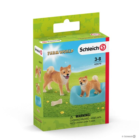 Schleich - Shiba inu, tik och valp