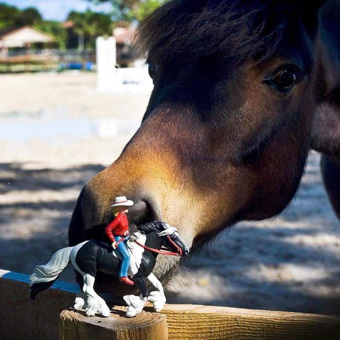 Audrey på Streaming Light set (cowgirl)