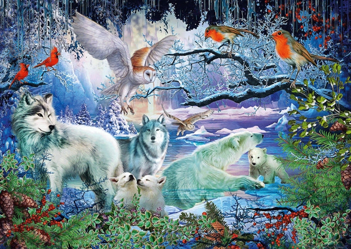 Schmidt: Wolves in a Winter Forest 1000