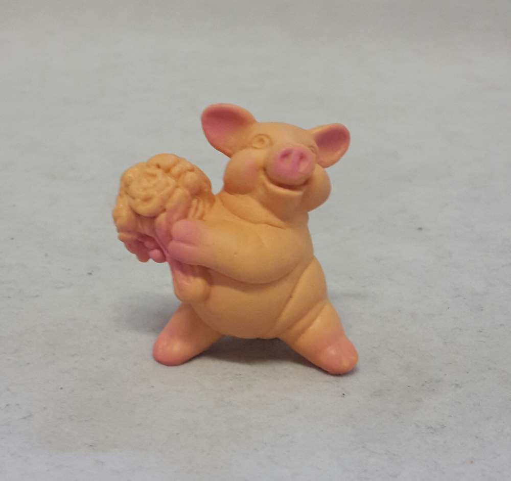 Bullyland - Pig with bouquet