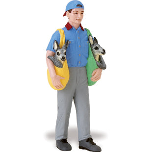 Safari Ltd - Joe the Zookeeper with kangaroo babies