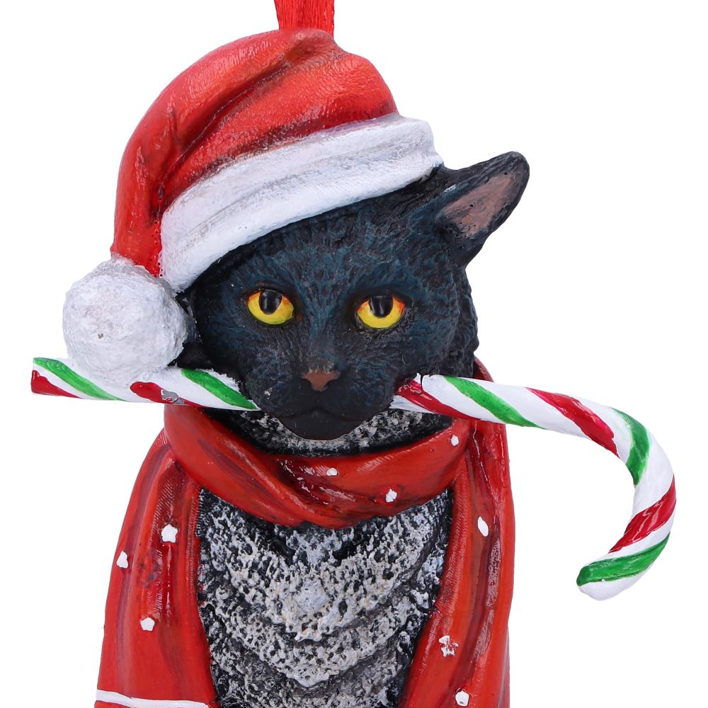Lisa Parker - Katt med Polkagrisstång - Julgransdekoration