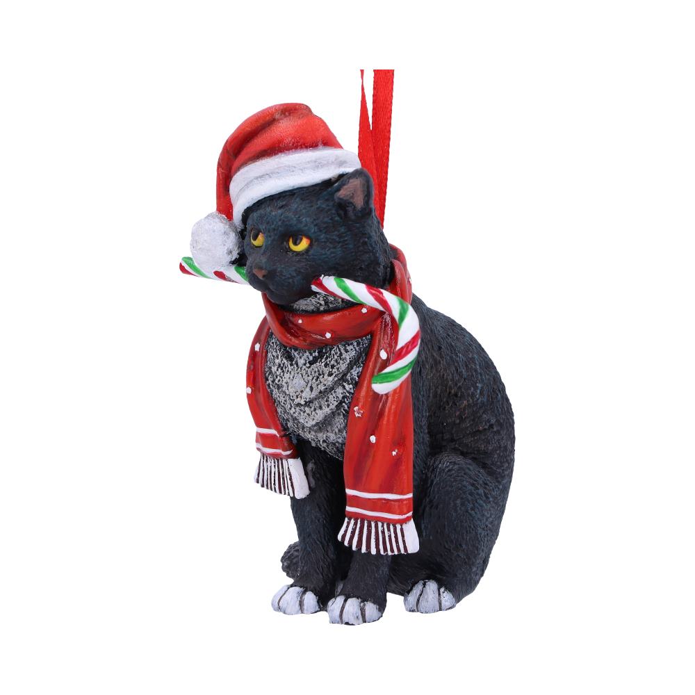 Lisa Parker - Katt med Polkagrisstång - Julgransdekoration