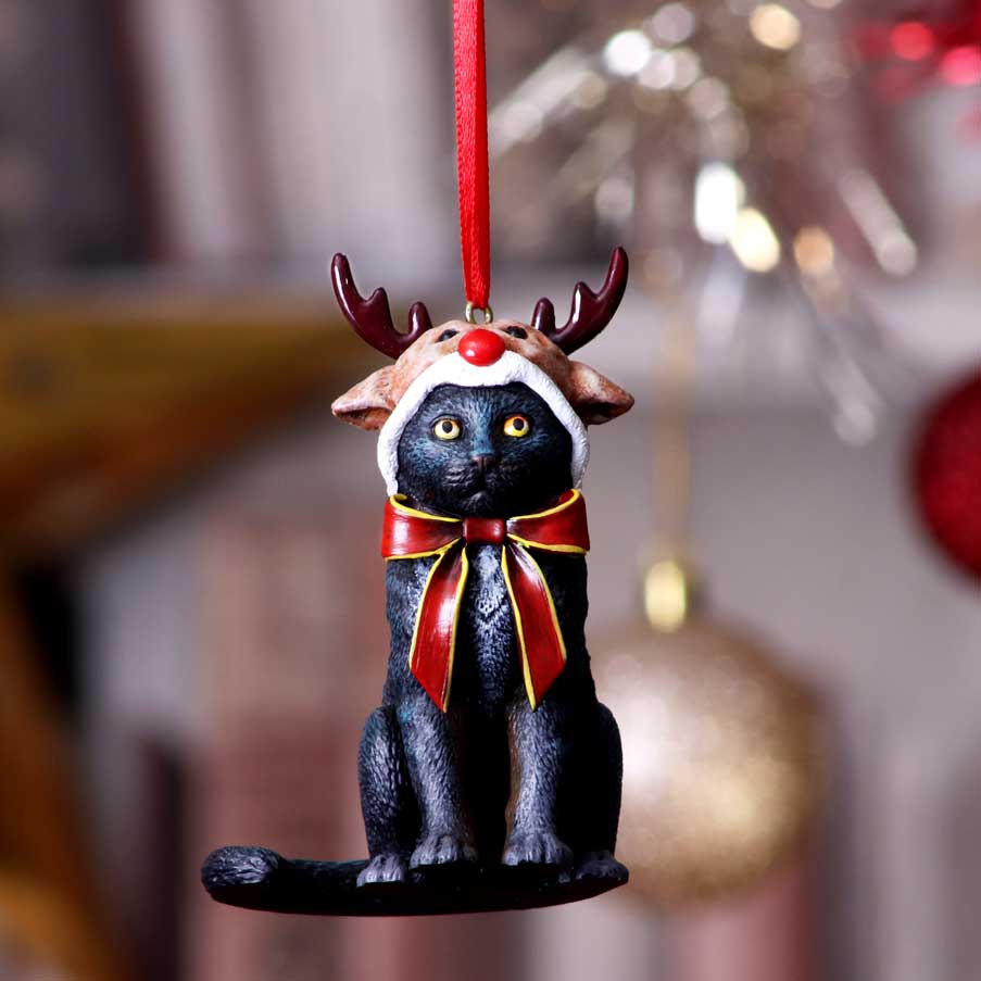 Lisa Parker - Katt med Renmössa - Julgransdekoration