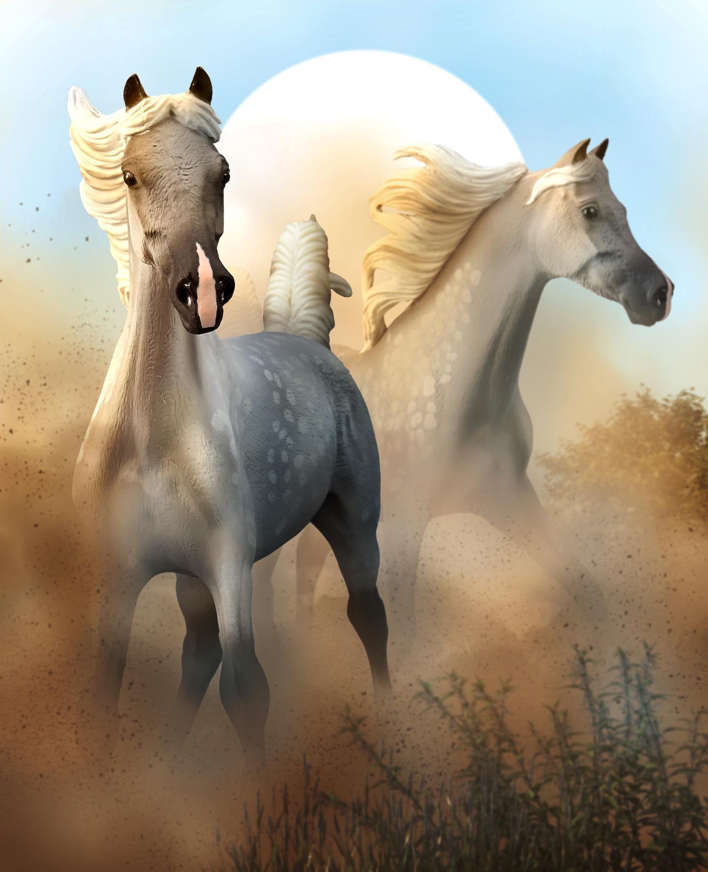 CollectA - Halvarab hingst skimmel - DELUXE (stor modell)