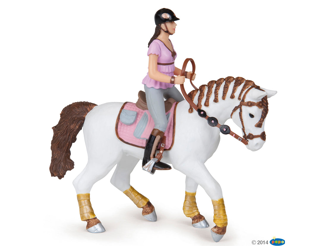 Papo - Trendig ryttarinna rosa