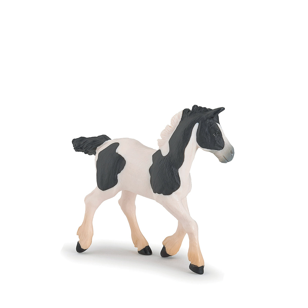 Papo - Irländsk cob föl svartskäck (tinker)