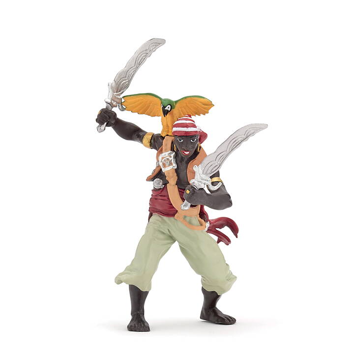 Papo - Pirat med sablar och papegoja