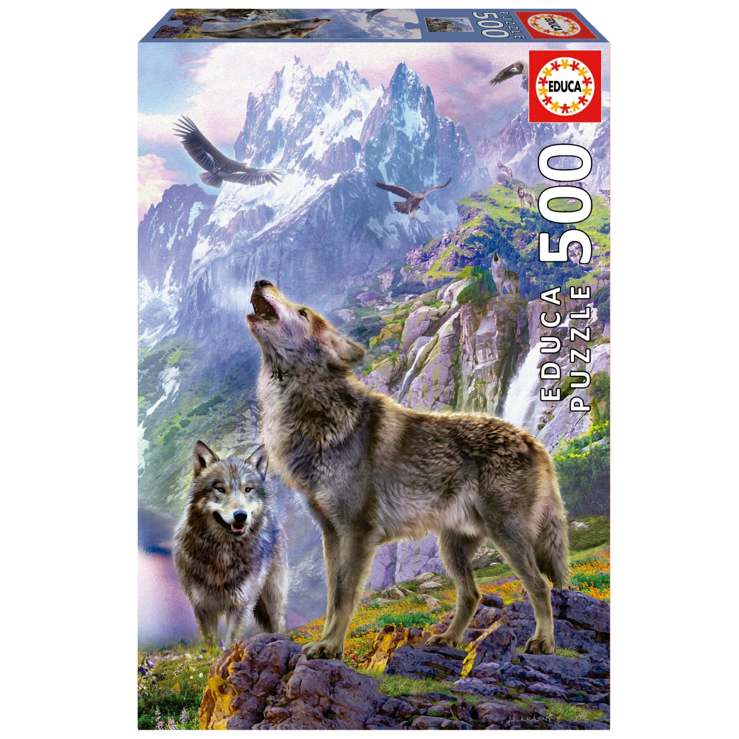 Educa® - 500 Wolves In The Rocks