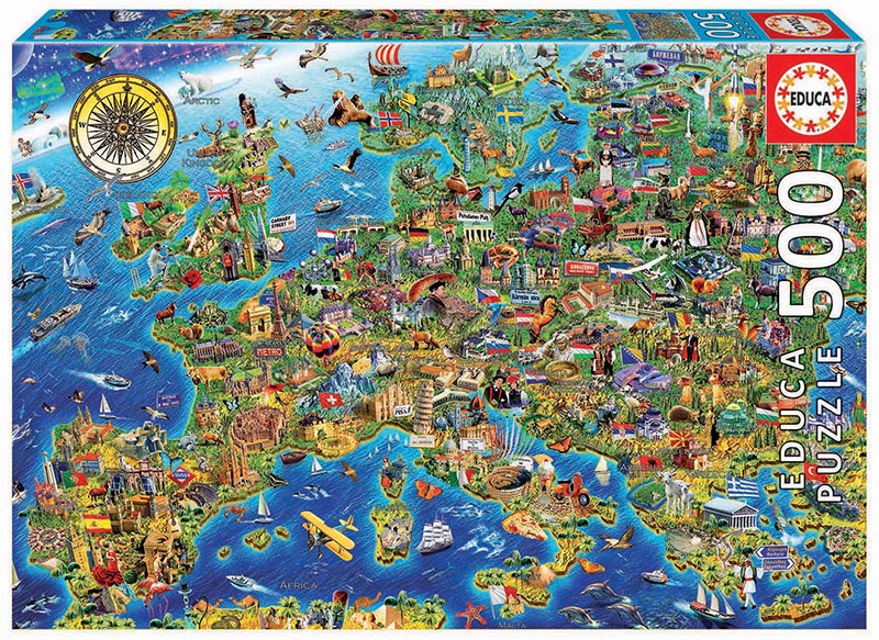 Educa® - 500 Crazy European Map