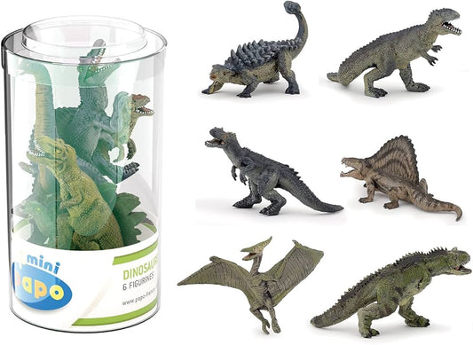 Papo - Mini PLUS Dinosaurier, Set 2 (Tube, 6 pcs)