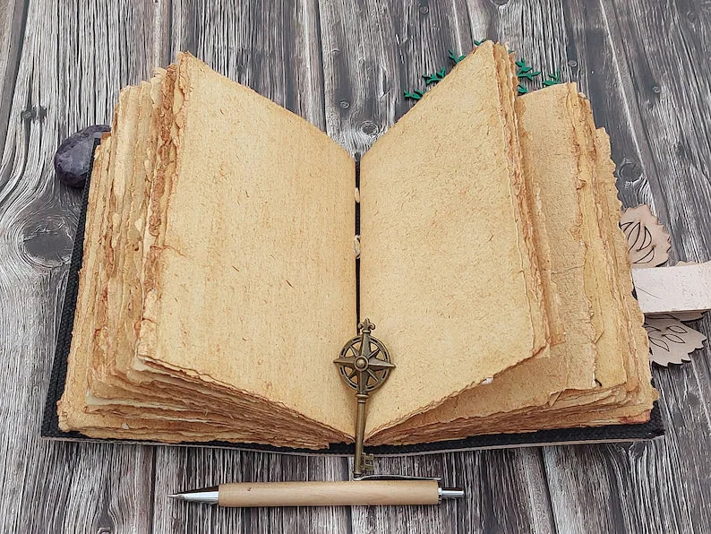 JMH - Livets träd, Läder Journal & Vintage Papper