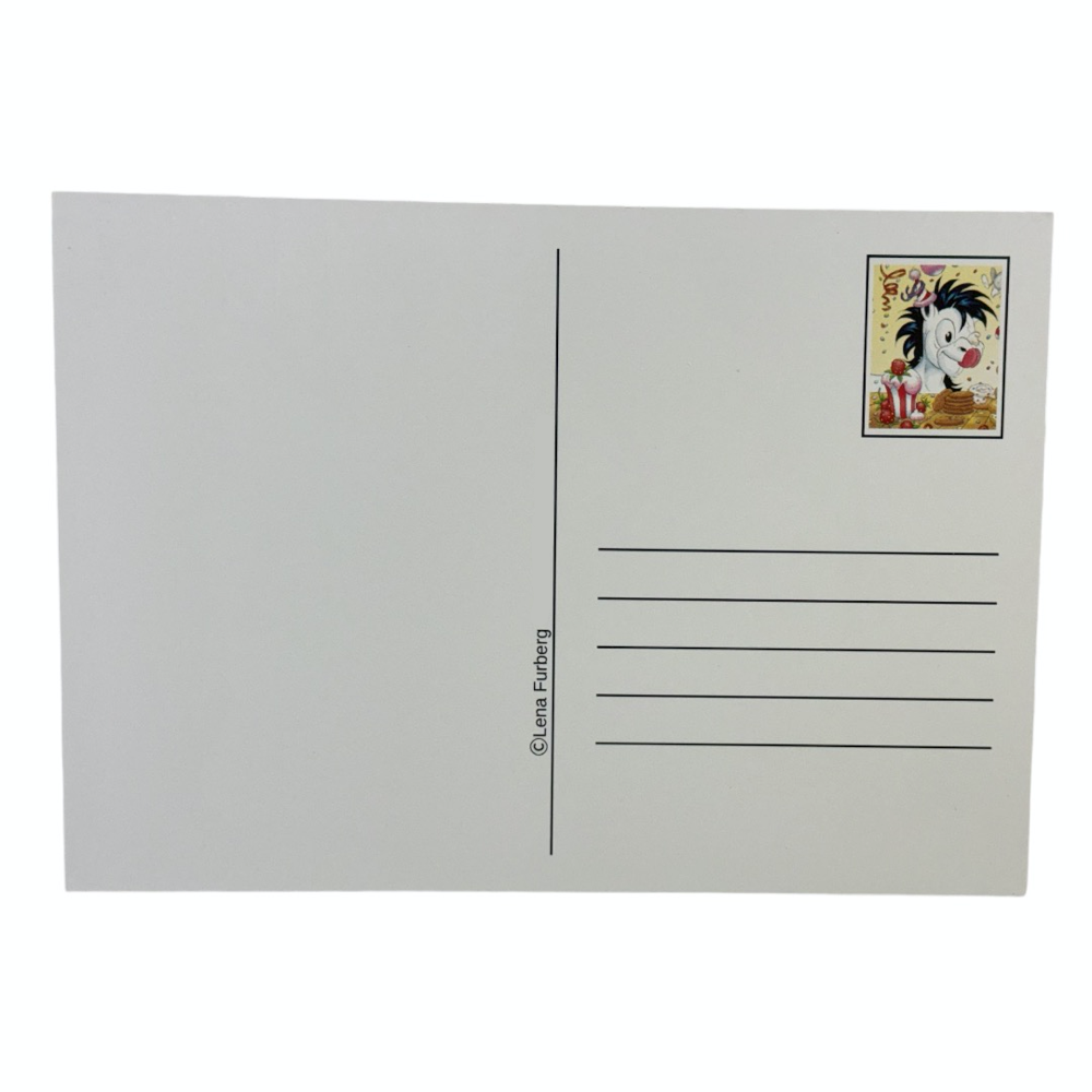 Lena Furberg - Hästen Mulle Vykort A6 - Kalas