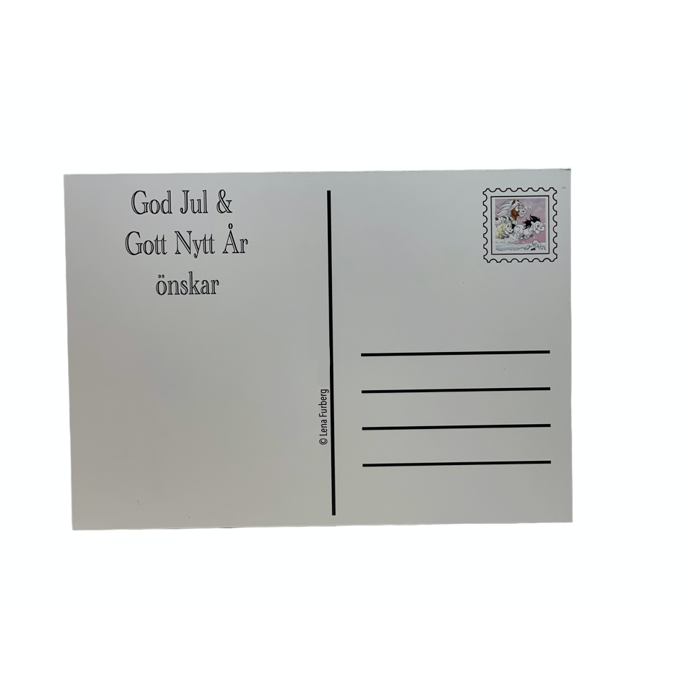 Lena Furberg - Hästen Mulle Julkort A6 - Julrush