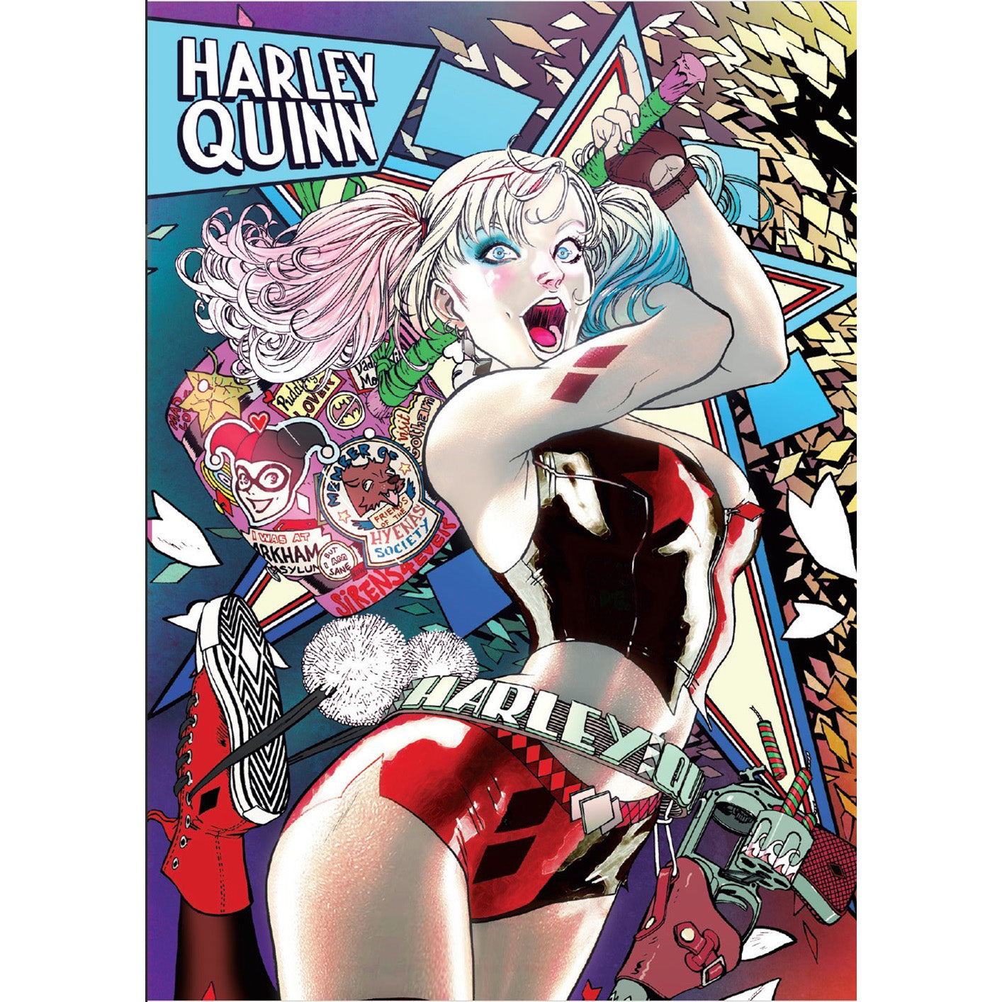 Batman - Harley Quinn Neon Vykort A6