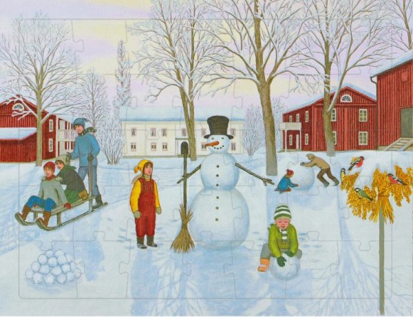 Erkers Marie Persson - Pussel - Snölek från Alsters herrgård i Värmland