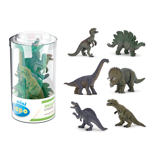 Papo - Mini PLUS Dinosaurier Set 1 (Tube, 6 pcs)