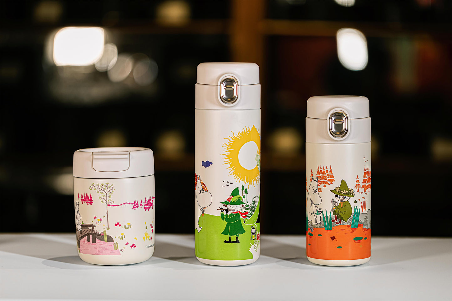 MOOMIN - Moomin Thermos bottle / Vacuum Cup 330 ml - White/Orange