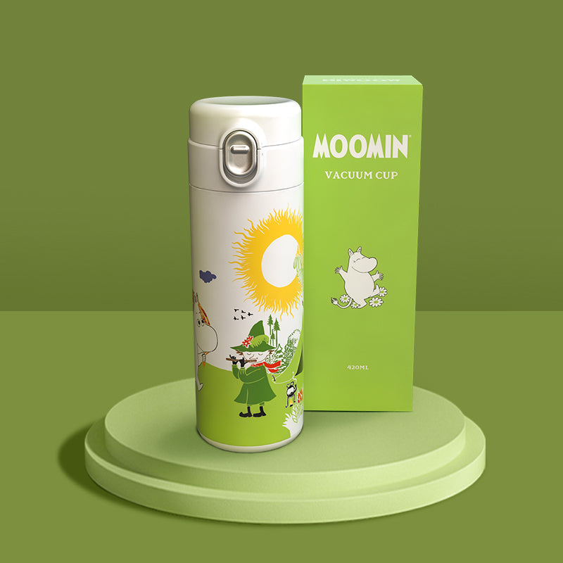 MOOMIN - Moomin Thermos bottle / Vacuum Cup 420 ml - White/Green