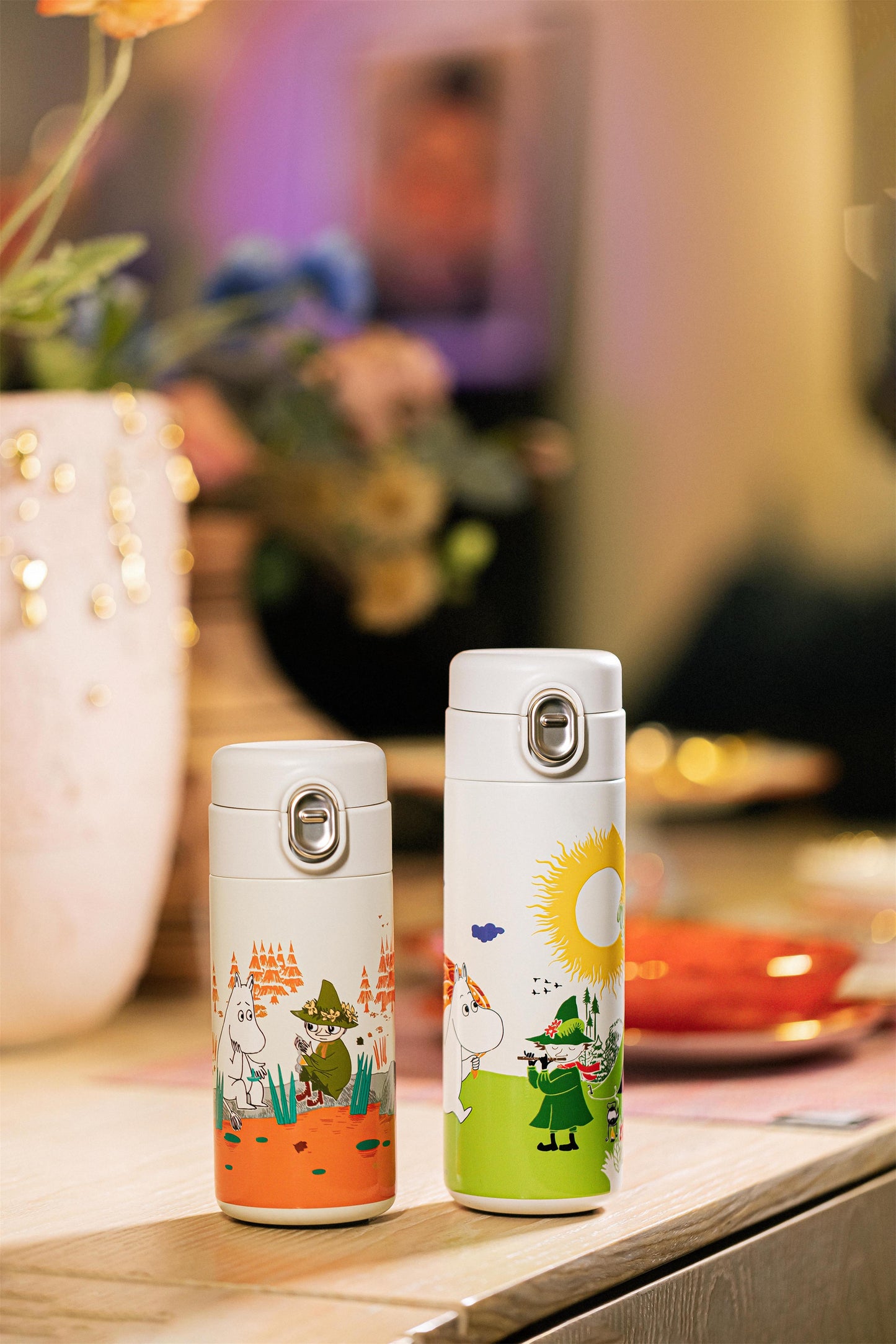 MOOMIN - Moomin Thermos bottle / Vacuum Cup 420 ml - White/Green