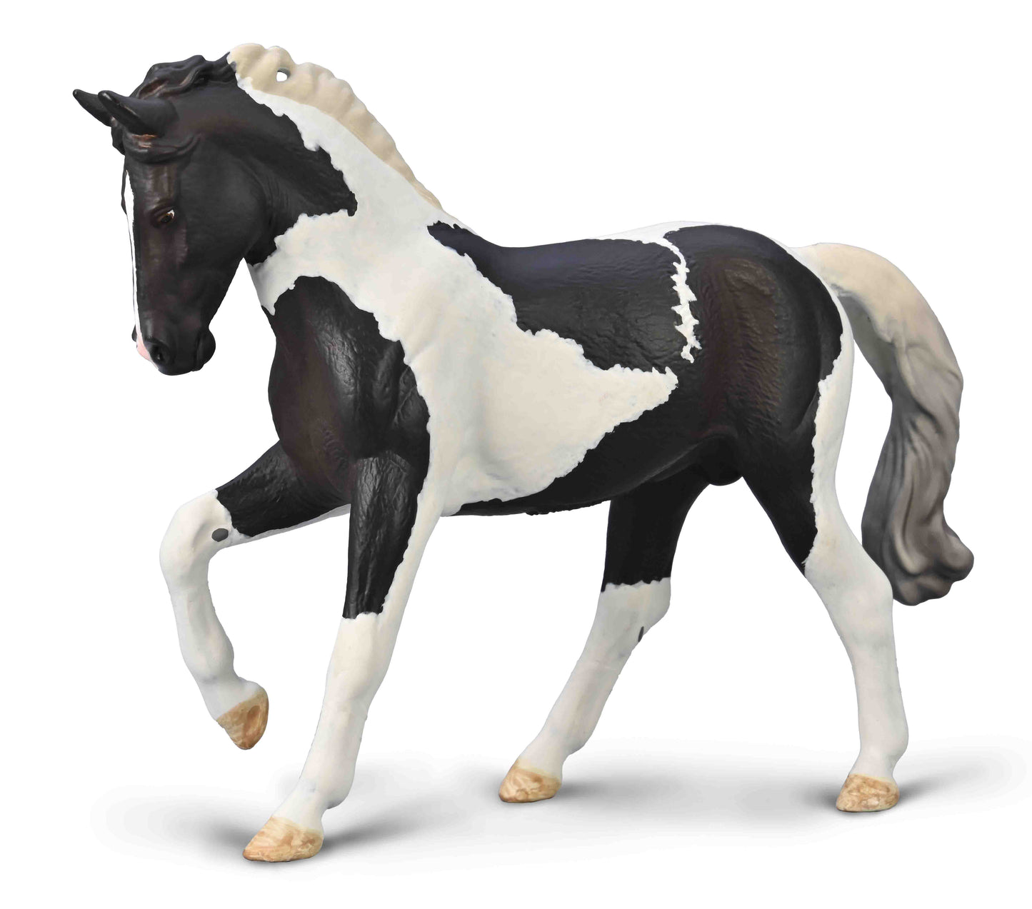 CollectA - Varmblodshäst hingst svart skäck (Black Tobiano)