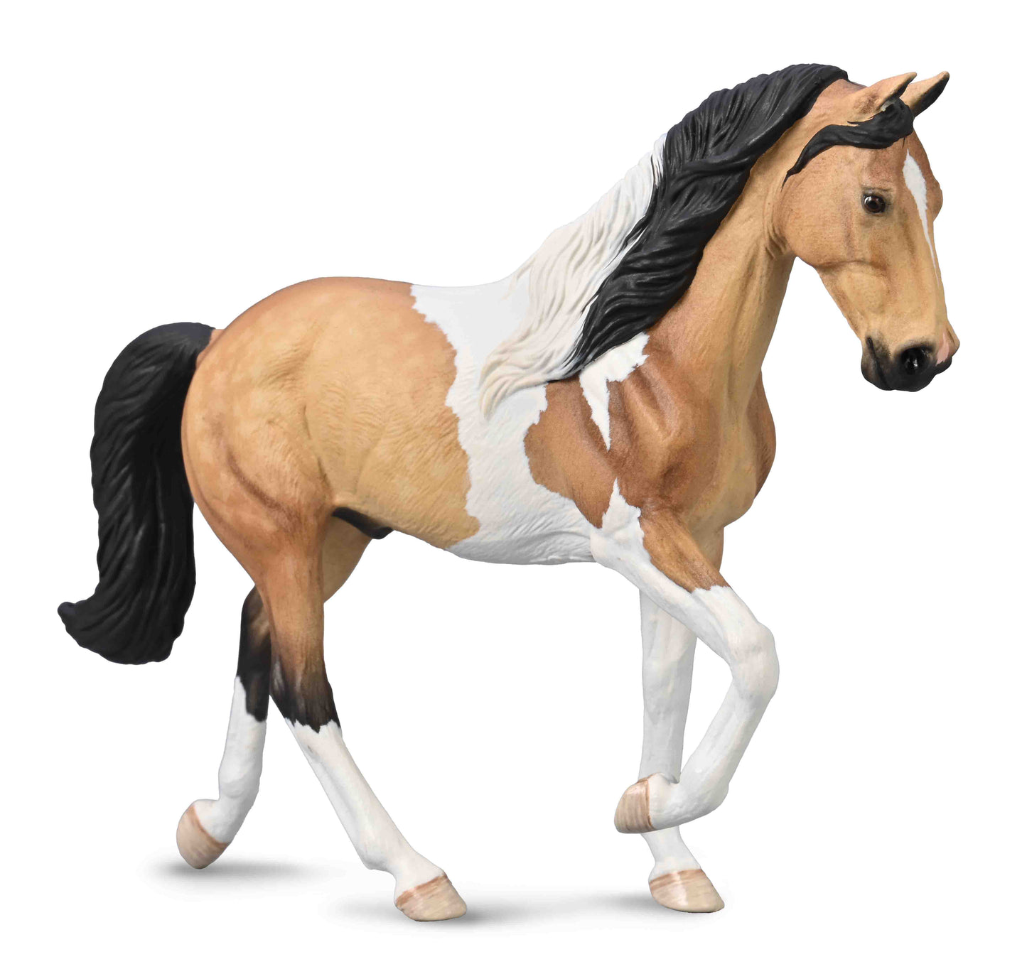 CollectA - Tennessee walker hingst borkfärgad skäck (Buckskin Tobiano)