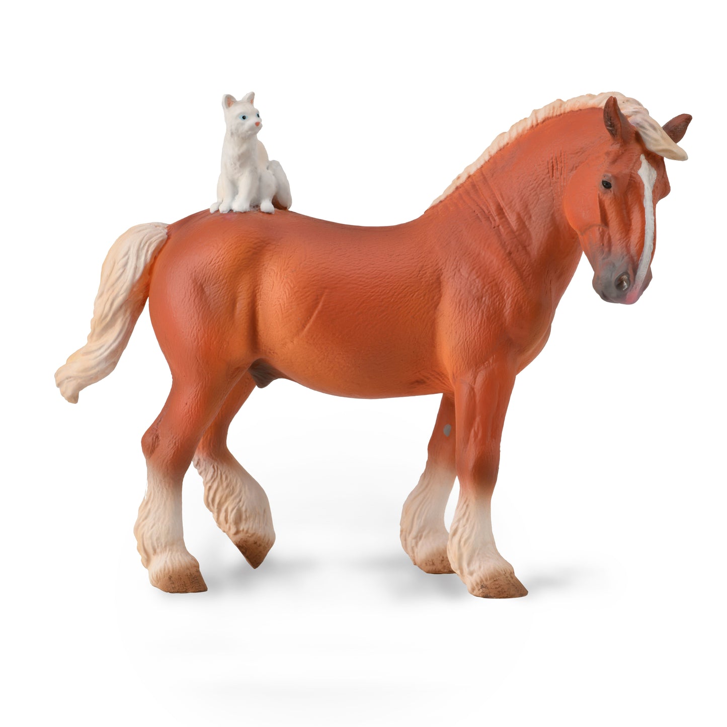 CollectA - Arbetshäst (Draft horse) med katt