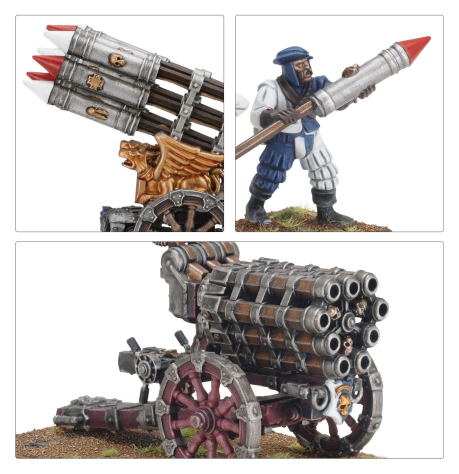 Warhammer: The Old World - Empire of Man - Helblaster Volley Gun & Helblaster Rocket Battery