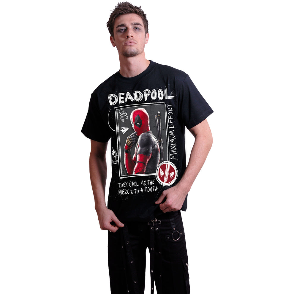 DEADPOOL - WOLVERINE SKETCHES - T-Shirt Svart