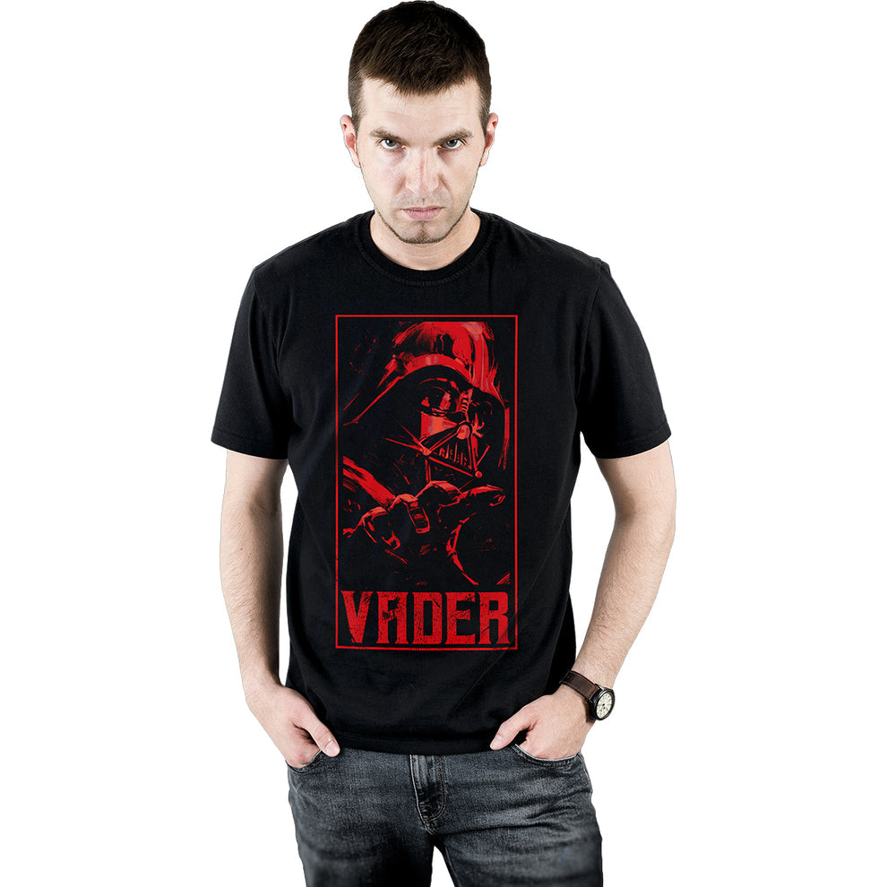 STAR WARS - KENOBI - VADER - Front Print T-Shirt Svart