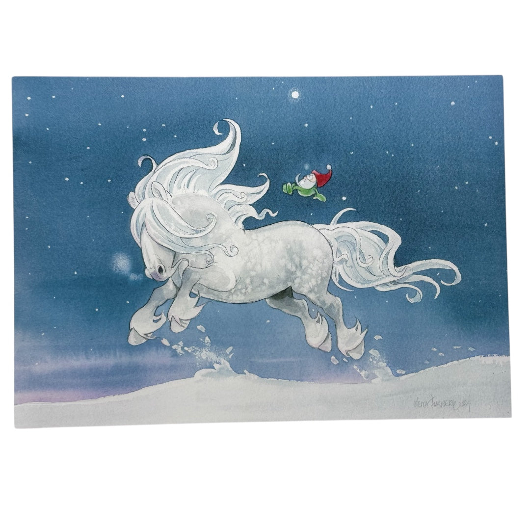 Lena Furberg - Snögalopp Julkort A5