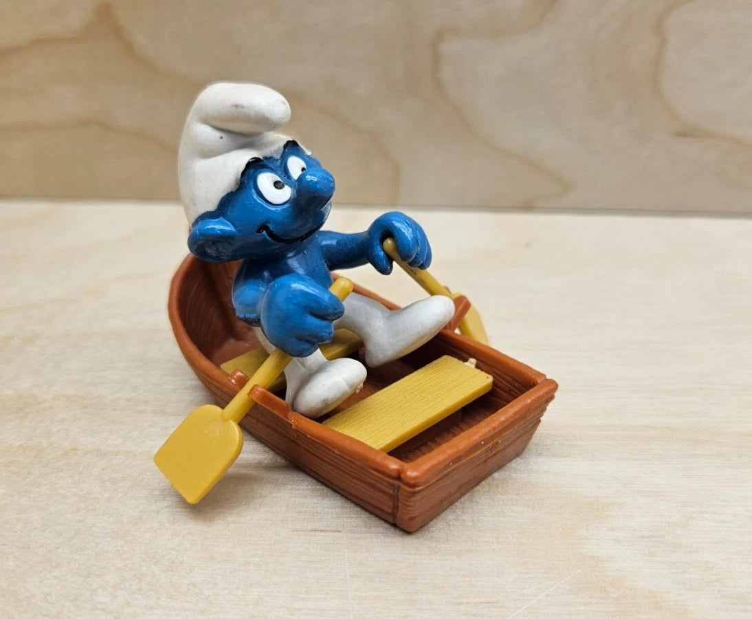 Schleich - Super Smurfs: Smurf med roddbåt