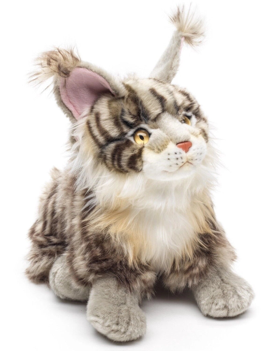 Uni Toys - Maine coon katt, sittande (grå) Gosedjur