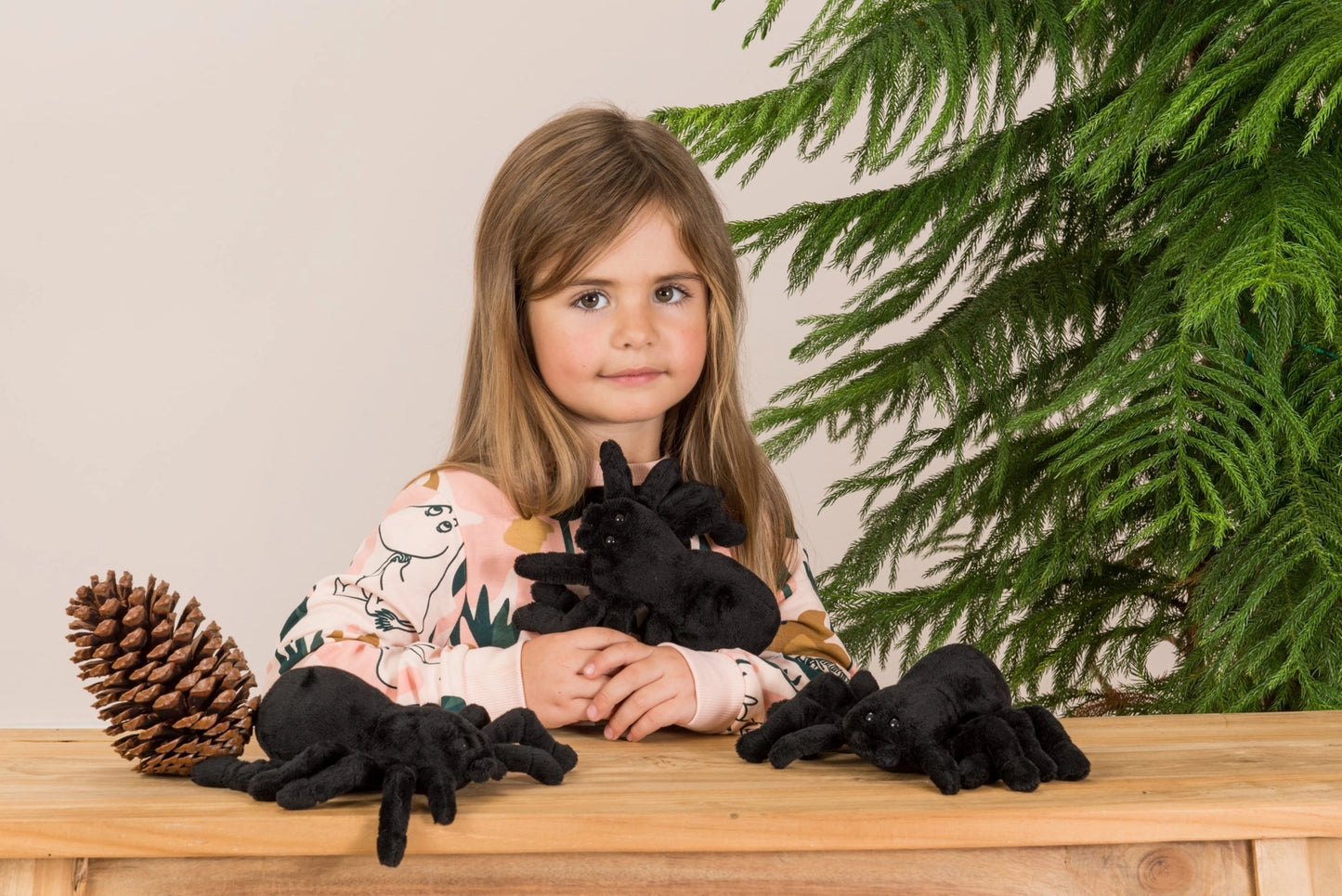 Hermann Teddy - Spindel (Svart) Gosedjur