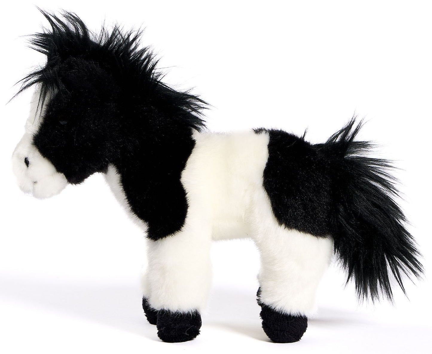 Uni Toys - Häst Svart & Vit (Stående) Gosedjur