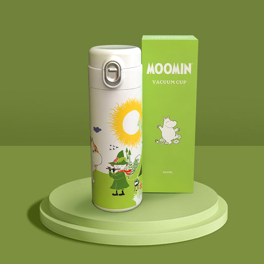 MOOMIN - Moomin Thermos bottle / Vacuum Cup 420 ml - White/Green