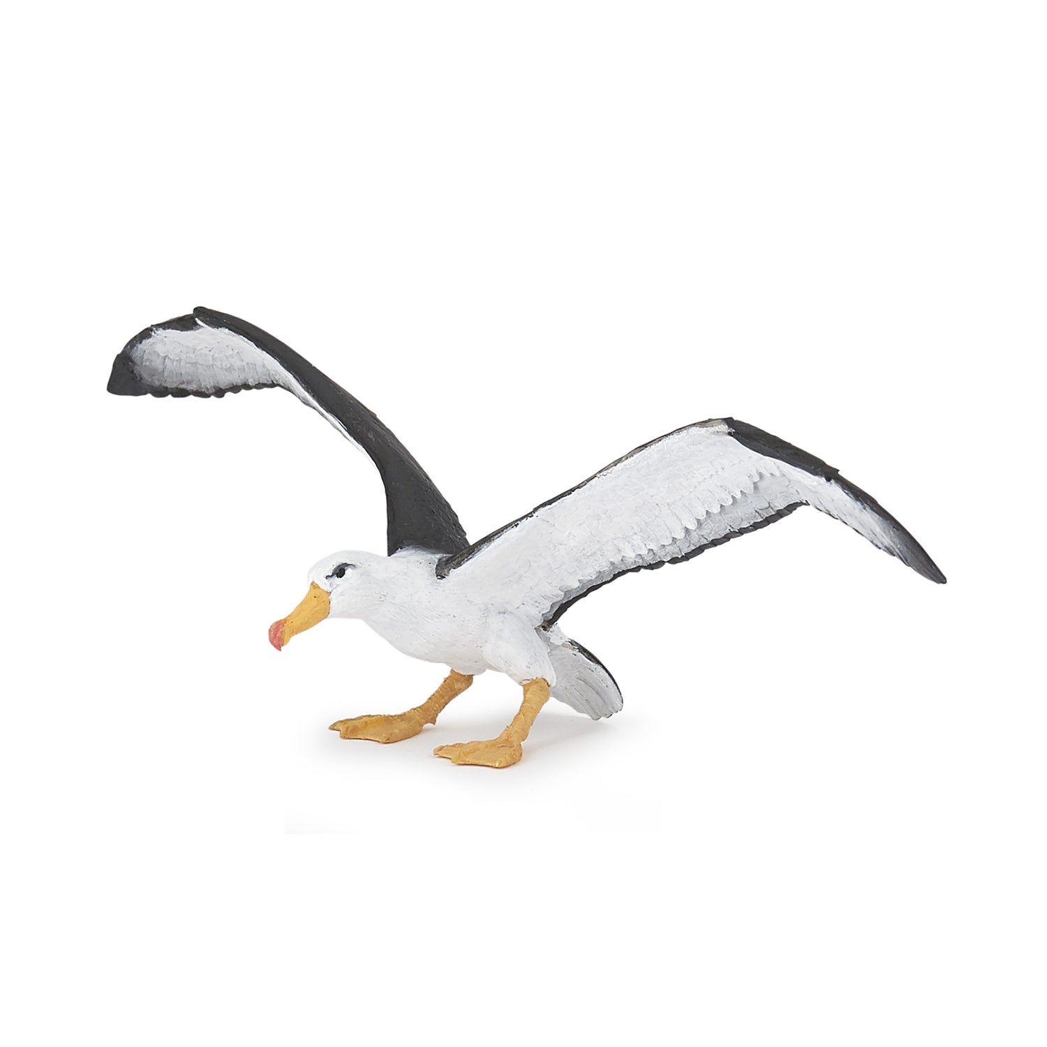Papo albatross figur med utbredda vingar, handmålad och realistisk modell av havsfågel.