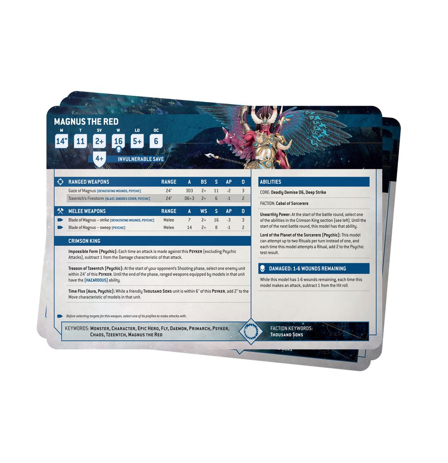 Warhammer: 40,000 - Datasheet Cards: Thousand Sons