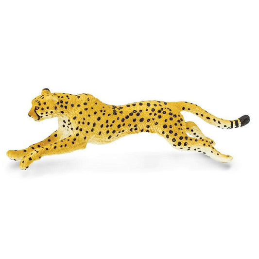 Safari Ltd springande gepard – handmålad figur i rörelsepose, naturtrogna färger och detaljer.