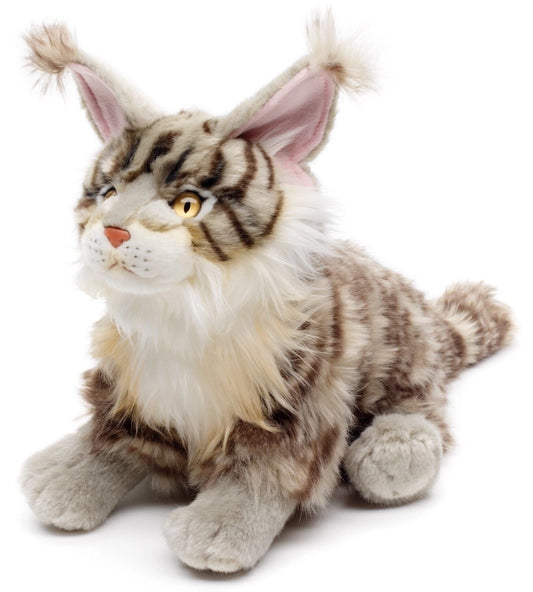 Uni Toys - Maine coon katt, sittande (grå) Gosedjur