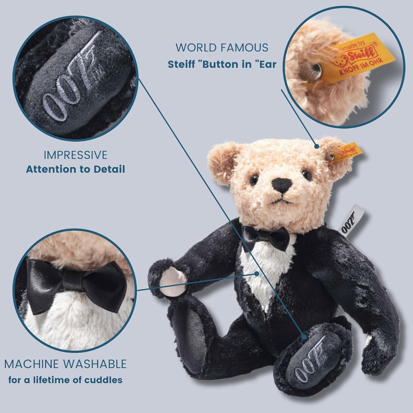 Steiff - James Bond Teddy Bear Gosedjur