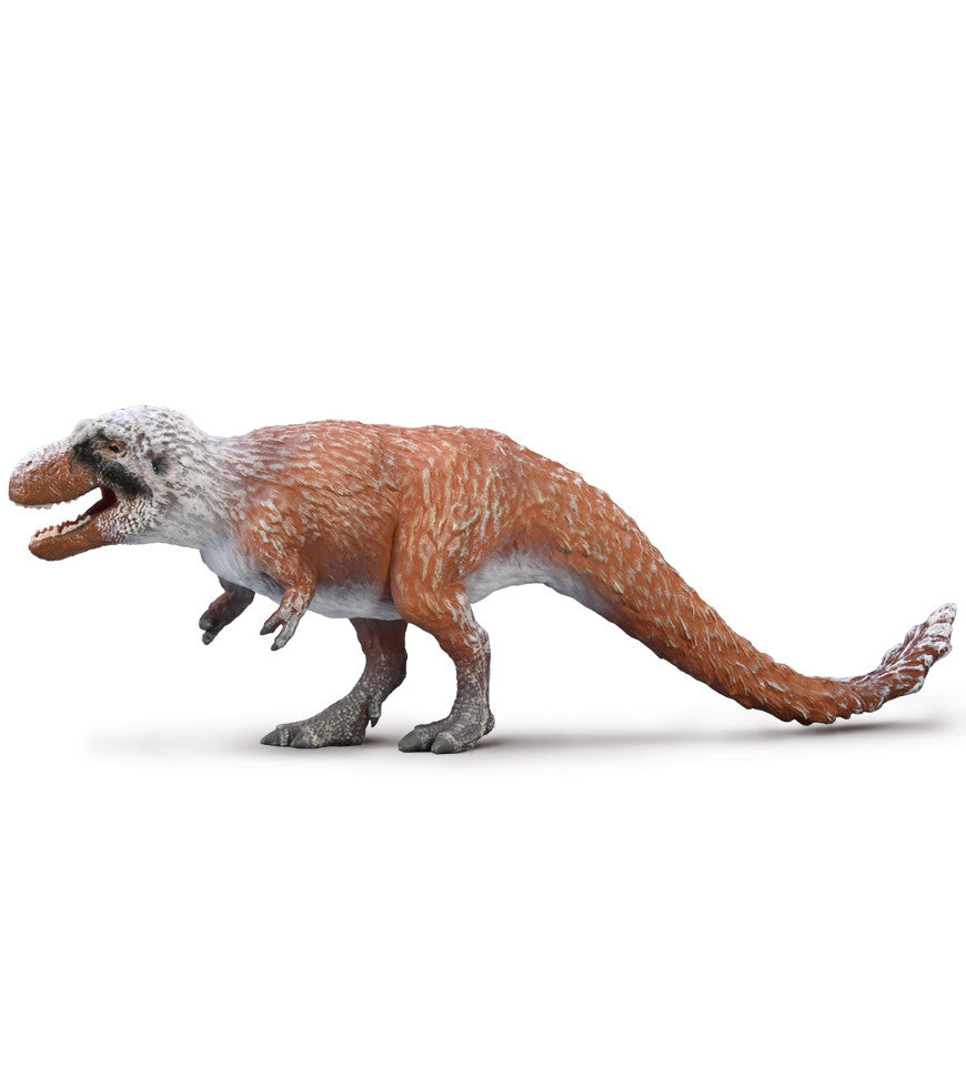 "CollectA Nanuqsaurus figur i jaktpose, handmålad arktisk tyrannosaurie"