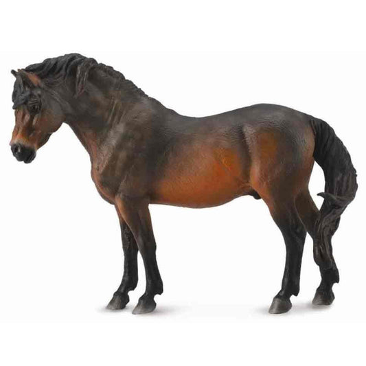 "CollectA Dartmoorponny brun – handmålad ponnyfigur med realistiska detaljer"