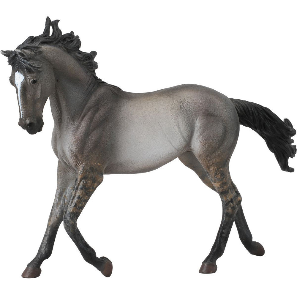 CollectA Mustang sto i musblack grulla-färg, handmålad hästfigur i skala 1:20 med realistiska detaljer.
