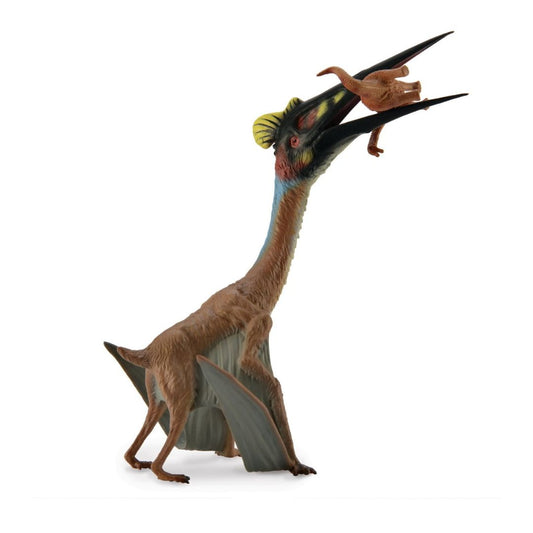 CollectA Quetzalcoatlus med byte figur, förhistoriskt flygande djur, 11,7 x 13,1 cm