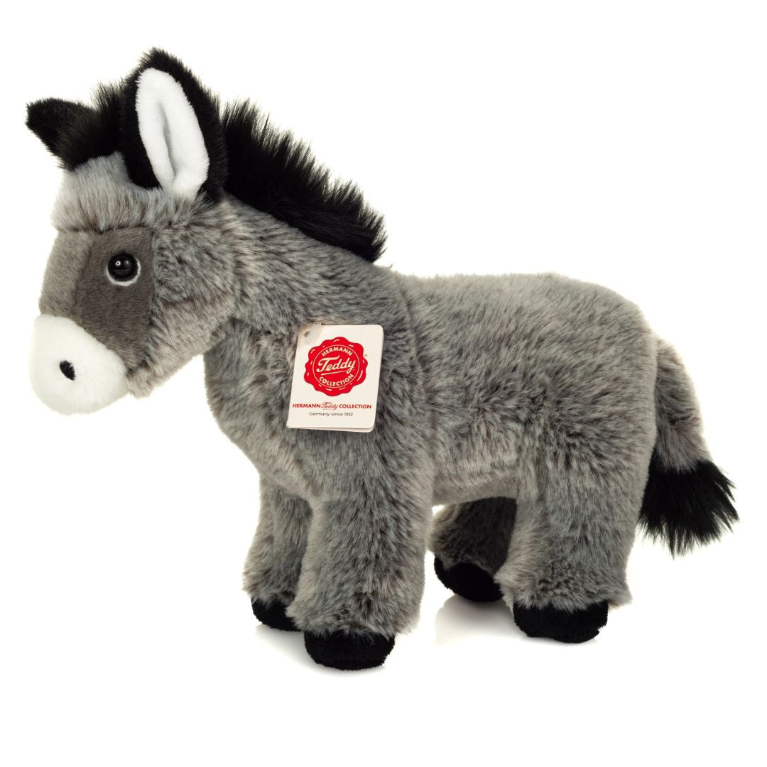 ”Hermann Teddy åsna stående – 27 cm mjukt gosedjur med naturtrogna detaljer och vänligt uttryck.”