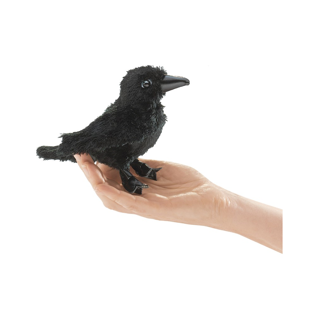 Folkmanis® Puppets – Mini Raven Fingerdocka