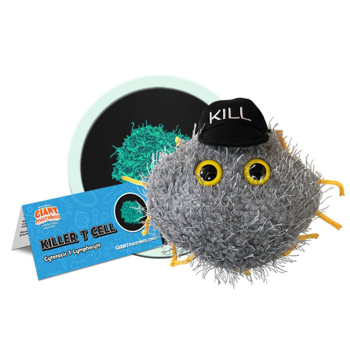 ”GIANTmicrobes plyschfigur av Mördar-T-cell, färgstark och pedagogisk leksak som visar immunförsvarets cytotoxiska T-lymfocyt.”